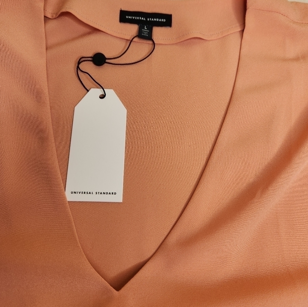 Universal Standard Balloon Sleeve Blouse Size L (22-24) in Muted Clay - Picture 13 of 15